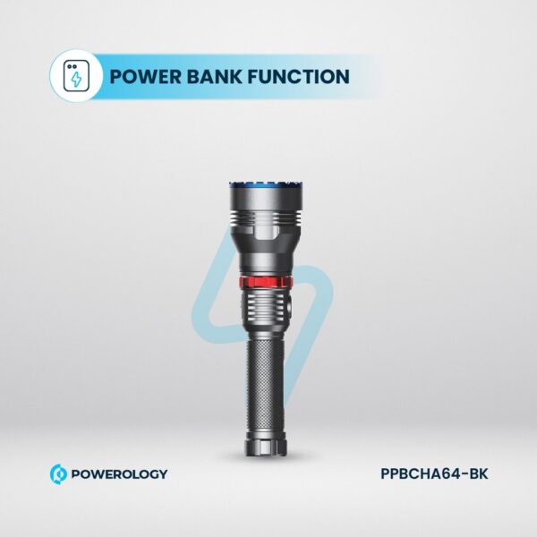 چراغ قوه پاوربانک ضدآب POWERLOGY 4000mAh Waterproof