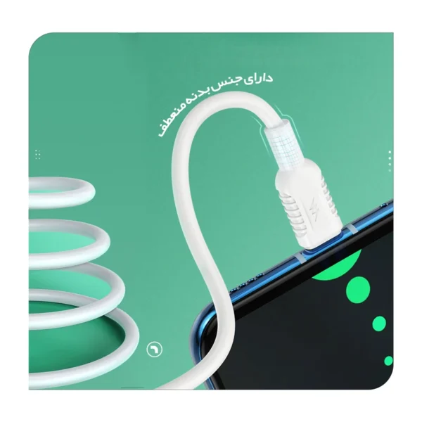 کابل تبدیل USB به USB-C بروفون مدل BX33 طول 1 متر