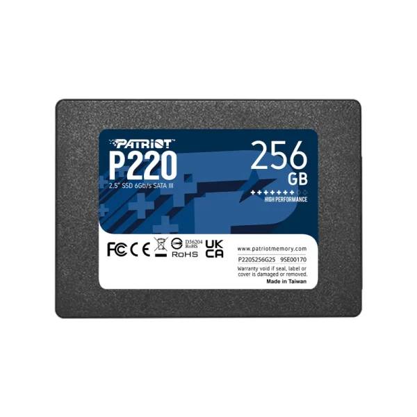 هارد اس اس دی اینترنال پتریوت مدل P220 ظرفیت 256 گیگابایت