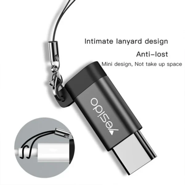 مبدل microUSB به USB-C یسیدو مدل GS04