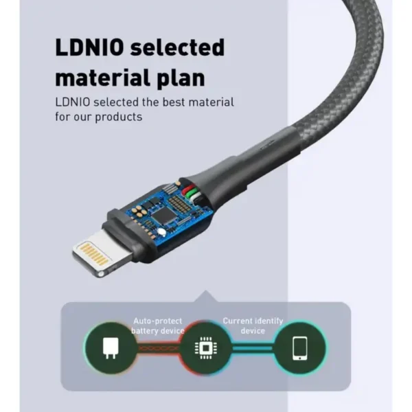 کابل تبدیل USB به لایتنینگ الدینیو مدل LS851 طول 1 متر