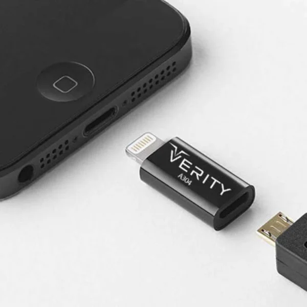 مبدل micro USB به لایتنینگ وریتی مدل A304