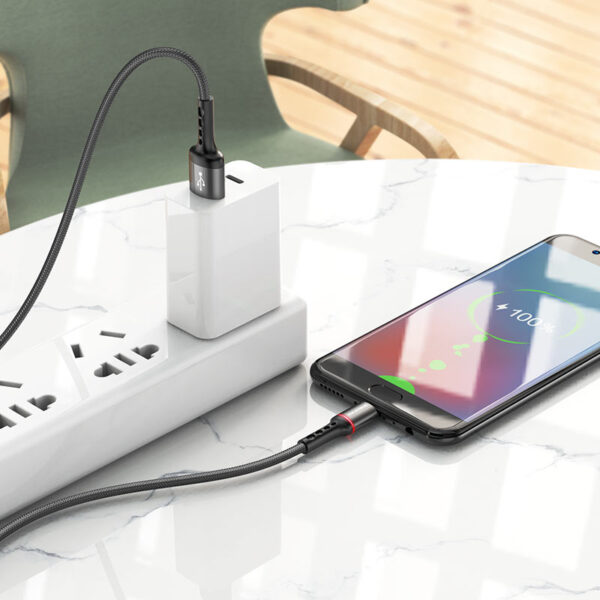 کابل تبدیل USB به MicroUSB بروفون مدل BU33 طول 1.20متر