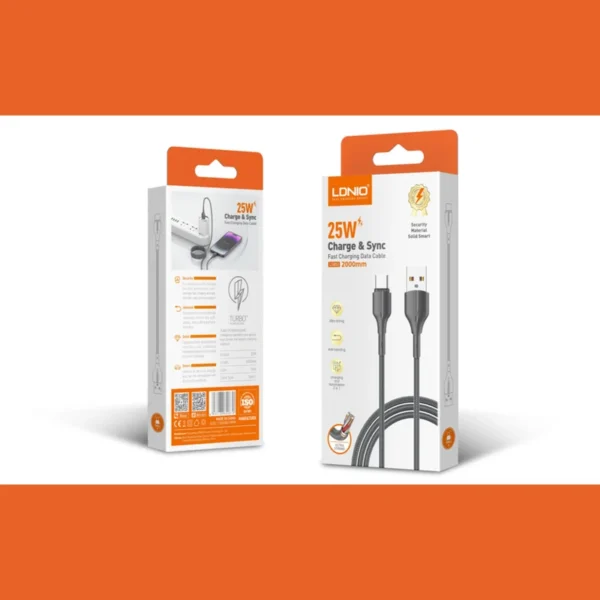 کابل تبدیل USB به لایتنینگ الدینیو مدل LS851 طول 1 متر