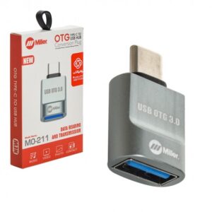 تبدیل Miller OTG USB To Type-C رنگ نقره ای موجود