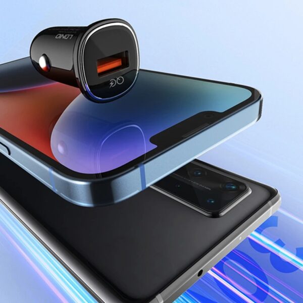 شارژر فندکی 30 وات الدینیو مدل C105 به همراه کابل USB-C