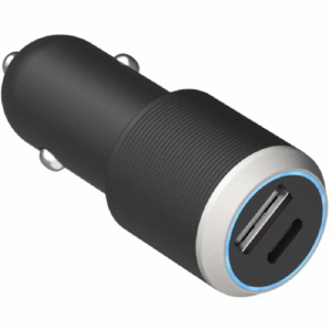 شارژر فندکی 37 وات فورس مدل FPLICAC2AC37WPDB Power Delivery با دو پورت USB-C PD و USB-A