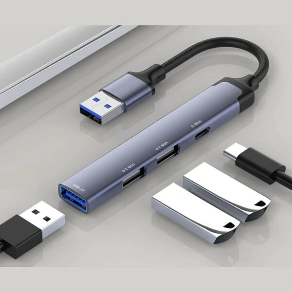 هاب USB 4 در 1 LDNIO DS-44C | افزایش پورت با سرعت ۵ گیگابیت بر ثانیه