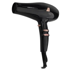 سشوار حرفه‌ای 2400 وات هیسکا مدل H5253، موتور AC، وزن 1100 گرم، المنت سرامیک تورمالین، دارای سری متمرکز‌کننده باریک، متمرکز‌کننده پهن با ویژگی فرکنندگی، صاف‌کنندگی، حجم‌دهندگی، با قابلیت باد سرد